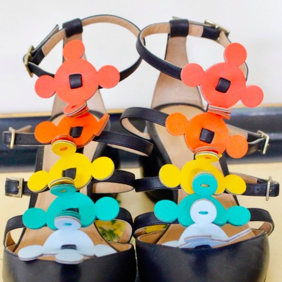 Anya Hindmarch Apex Cage Heels Rainbow Size US 5 - Picture 6 of 8